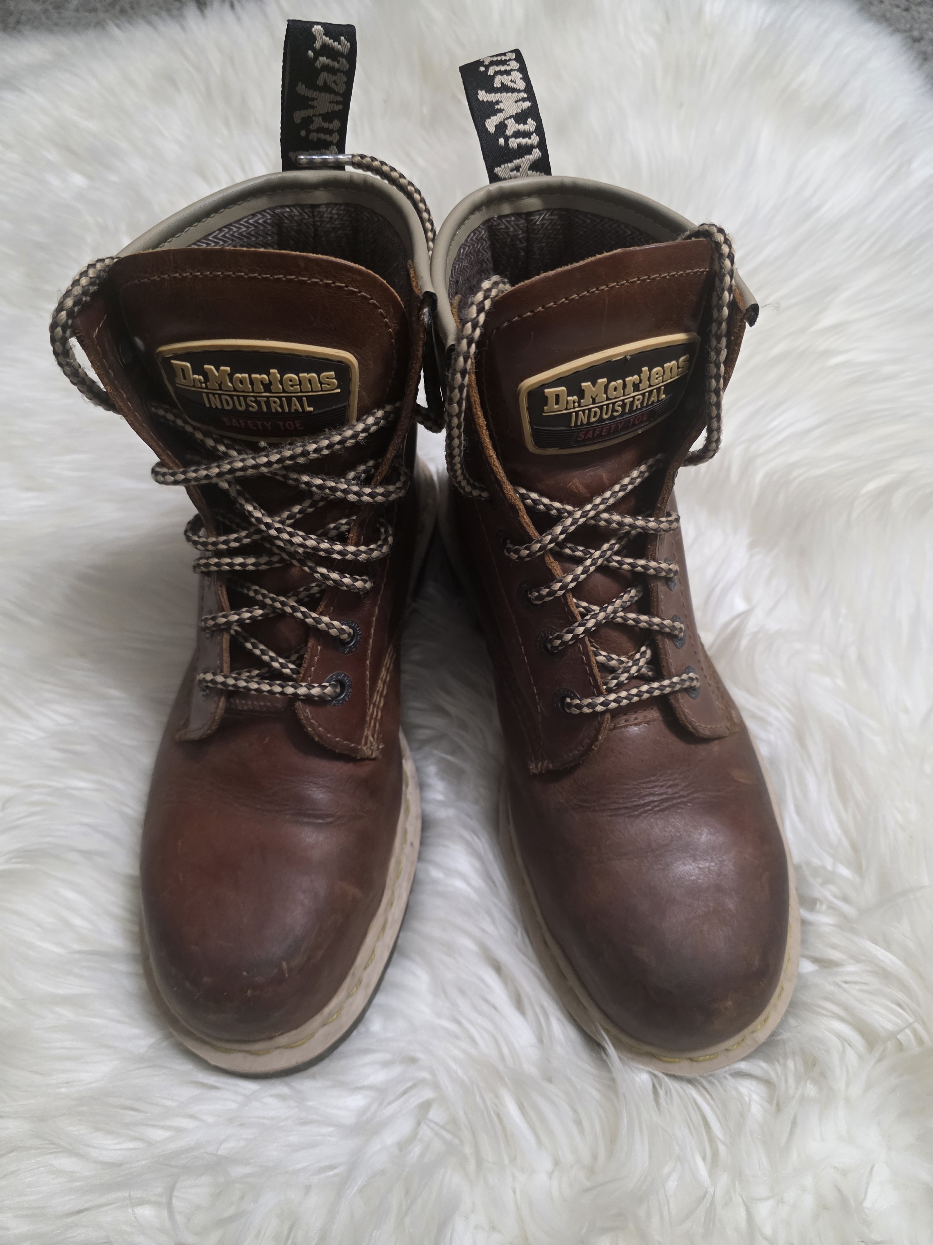 Dr. Martens Brown Leather Industrial Work Boots